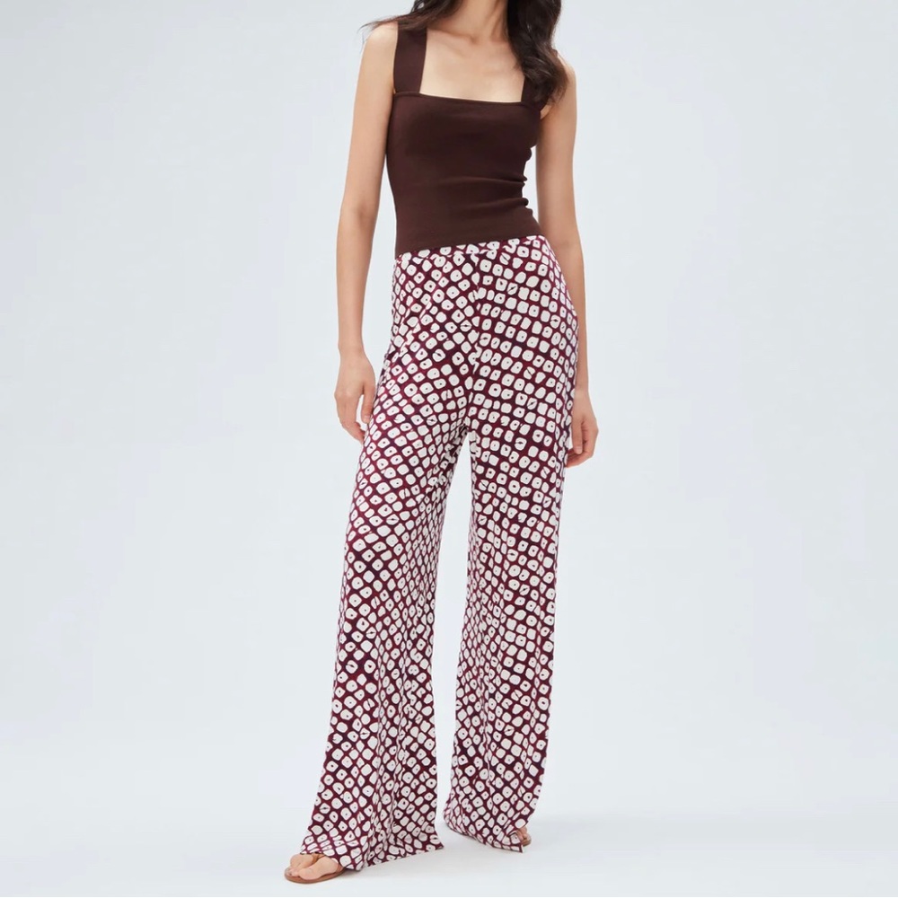 Diane Von Furstenberg Holly Pants in Batik Dot Geo